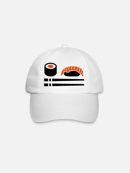 Sushi - Baseballkappe - Weiß/Weiß