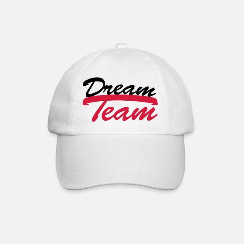 Logo de l'équipe de rêve texte logo design couple - Casquette classique - blanc/blanc