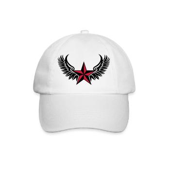 Nautical Star - Protection Symbol - Tattoo Style - Baseball Cap - white/white - Front
