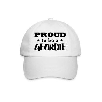 geordie proud to be - Baseball Cap - white/white - Front