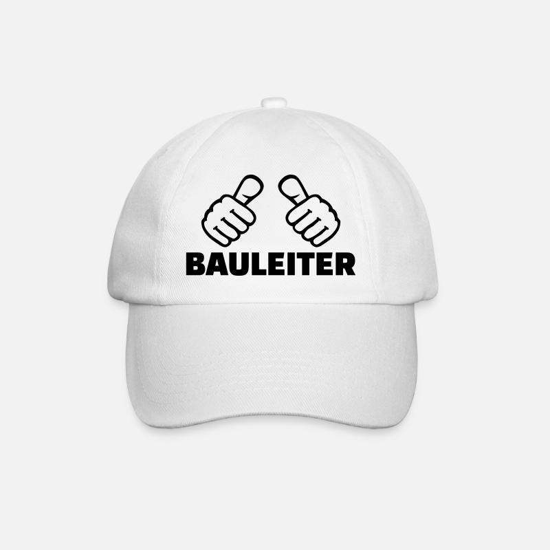 Bauleiter - Baseballkappe - Weiß/Weiß