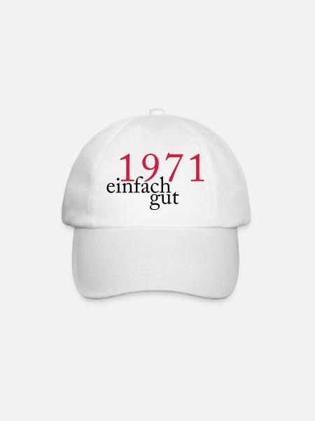 50. Geburtstag Geboren Jahrgang 1971 einfach gut - Baseballkappe - Weiß/Weiß