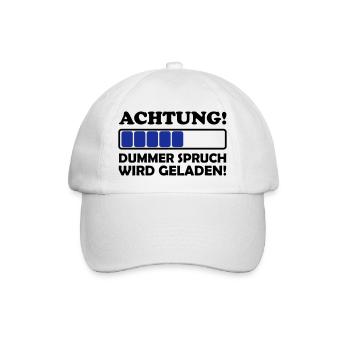 dummer spruch 2 - Baseballkappe - Weiß/Weiß - Vorne