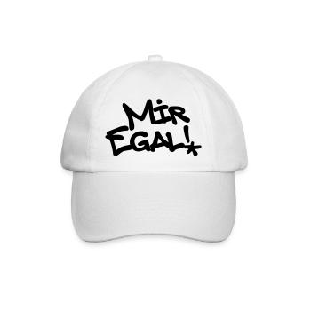 Mir egal, Graffiti, Egal, Farbe editierbar - Baseballkappe - Weiß/Weiß - Vorne