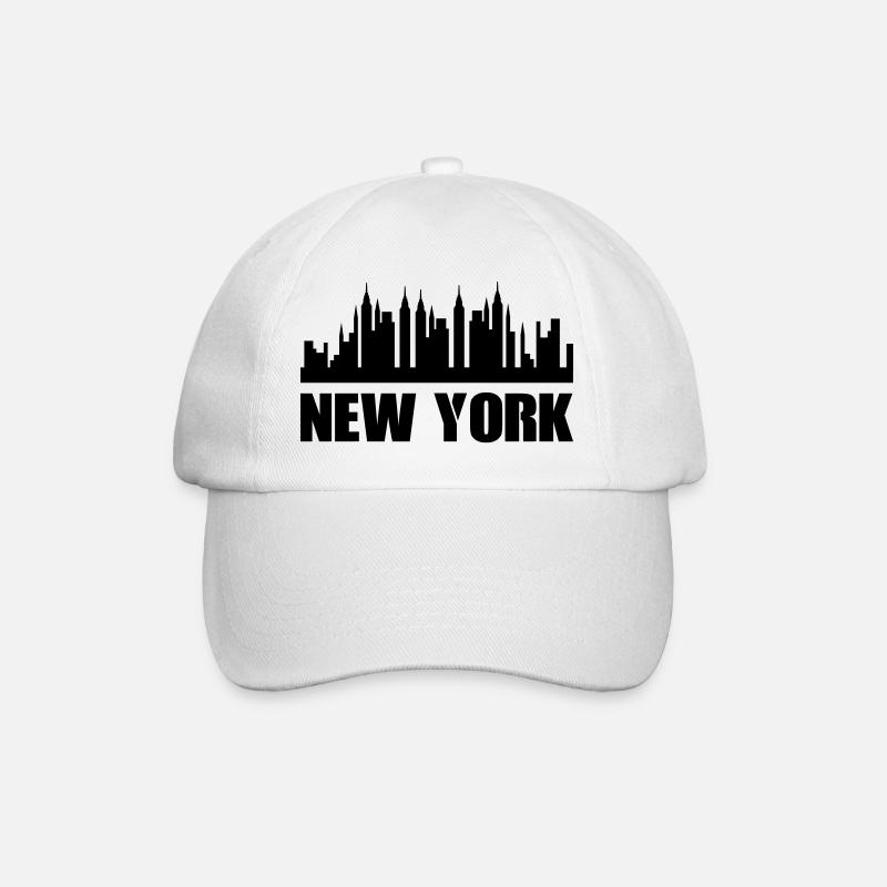 New York - Baseball Cap - white/white