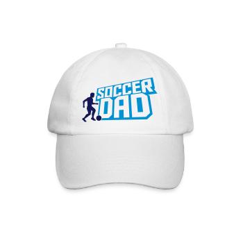Kicker Soccer Dad Logo - Baseballkappe - Weiß/Weiß - Vorne