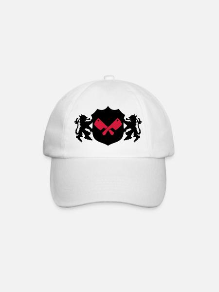 Metzger Wappen - Baseballkappe - Weiß/Weiß
