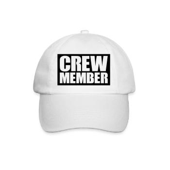 Crew Member - Baseball Cap - white/white - Front
