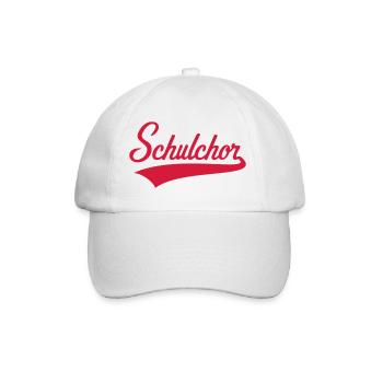 Schulchor (Chor / Musik / Schriftzug / Red) - Baseballkappe - Weiß/Weiß - Vorne