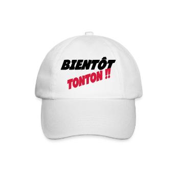 Bientôt TONTON - Casquette classique - blanc/blanc - Devant