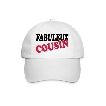 FABULEUX COUSIN - Casquette classique - blanc/blanc - Devant
