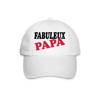 FABULEUX PAPA - Casquette classique - blanc/blanc - Devant