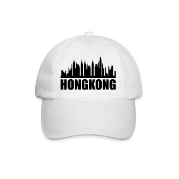 hongkong skyline - Baseballkappe - Weiß/Weiß - Vorne