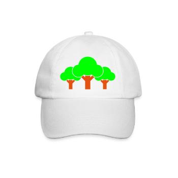 3 arbres forêt forêt trois arbres plantes symbole - Casquette classique - blanc/blanc - Devant