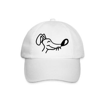Dog Face Small Happy Puppy Pet - Baseball Cap - white/white - Front