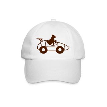 chien voiture conduite course autosport voiture de course - Casquette classique - blanc/blanc - Devant