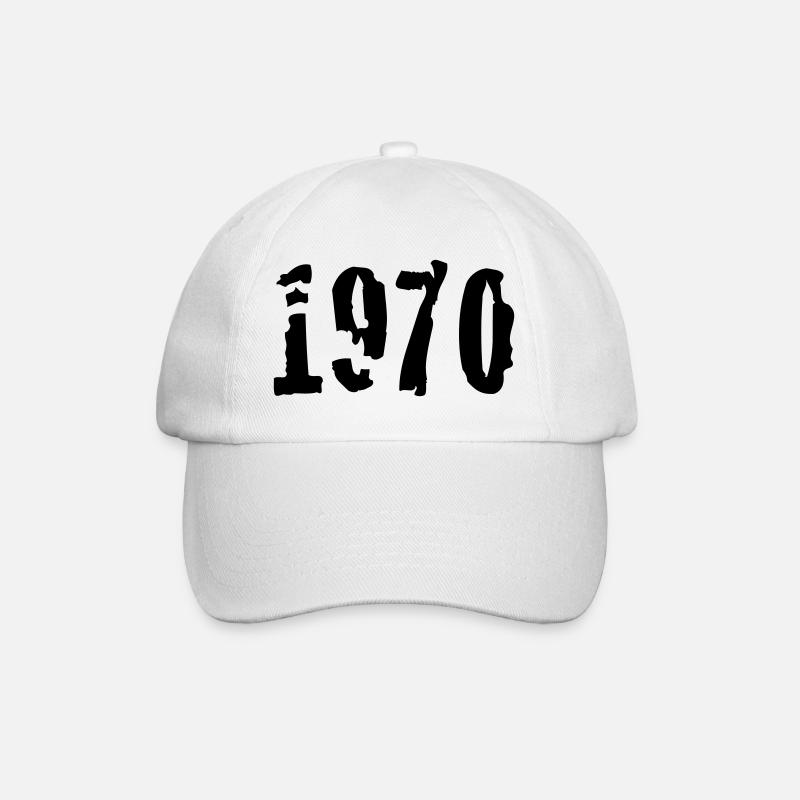 1970 - Baseballkappe - Weiß/Weiß
