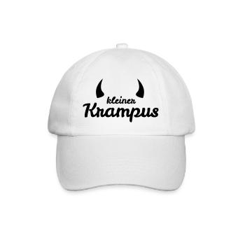 Kleiner Krampus mit Hörnern - Baseballkappe - Weiß/Weiß - Vorne