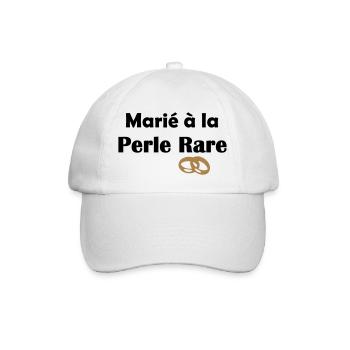 Marié à la Perle rare Mariage - Casquette classique - blanc/blanc - Devant
