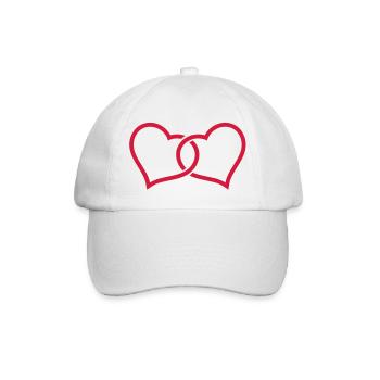 Zwei Herzen - Baseball Cap - white/white - Front