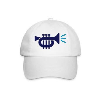 Trumpet - Baseball Cap - white/white - Front