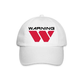 Warning__V001 - Baseball Cap - white/white - Front