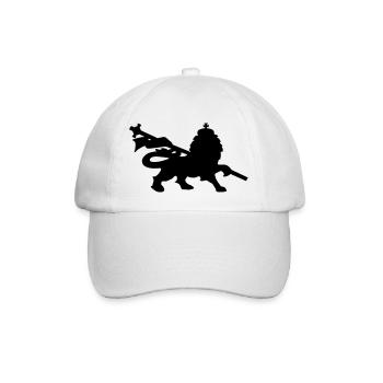 Löwe lion rasta dub music king fun symbol - Baseballkappe - Weiß/Weiß - Vorne