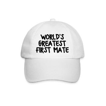 worlds greatest first mate - Casquette classique - blanc/blanc - Devant