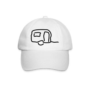 wohnwagen Umriss 2 - Baseballkappe - Weiß/Weiß - Vorne
