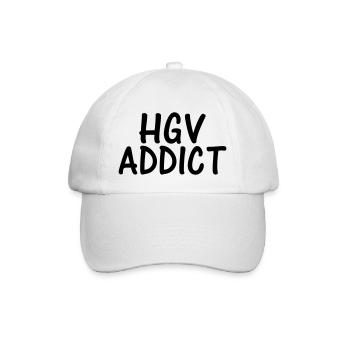 hgv addict - Baseball Cap - white/white - Front