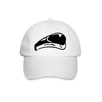 Steak, meat (cheap!) - Baseball Cap - white/white - Front