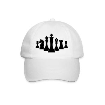 chess pieces - Baseball Cap - white/white - Front
