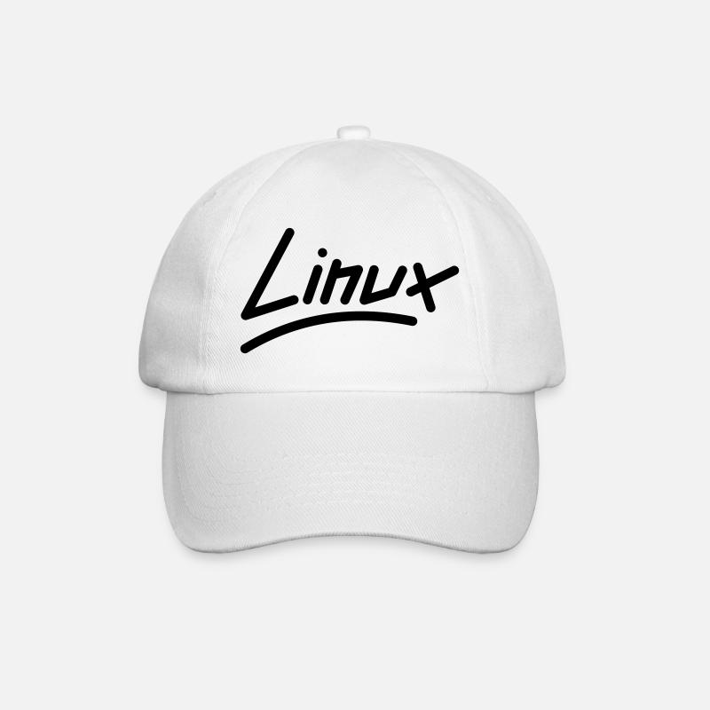Linux - Vektor - Baseballkappe - Weiß/Weiß