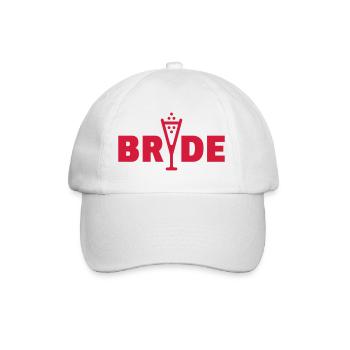 Bride Bubbly (Hen Night Bachelorette Party / Red) - Baseball Cap - white/white - Front