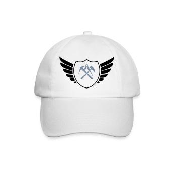 wappen shield dachdecker - Baseballkappe - Weiß/Weiß - Vorne