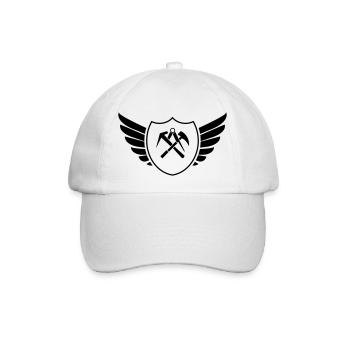 wappen shield dachdecker - Baseballkappe - Weiß/Weiß - Vorne