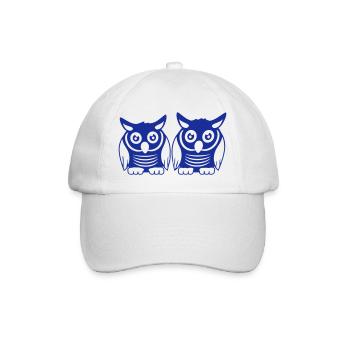 2 Owls Team Bird Friends Two Barn Owls Crew - Baseball Cap - white/white - Front