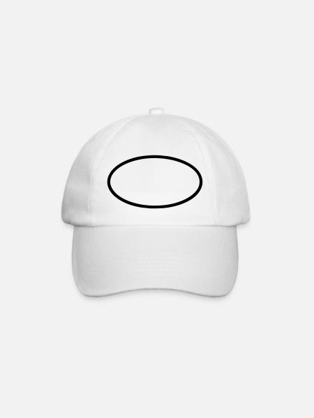 Ovale (à personnaliser) - Casquette classique - blanc/blanc