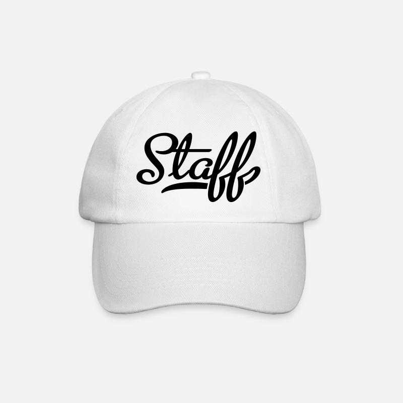 Staff - Baseballkappe - Weiß/Weiß