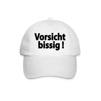 vorsicht_bissig - Baseballkappe - Weiß/Weiß - Vorne