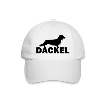 Dackel - Baseballkappe - Weiß/Weiß - Vorne
