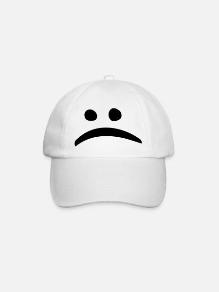 bad mood - Baseball Cap - white/white