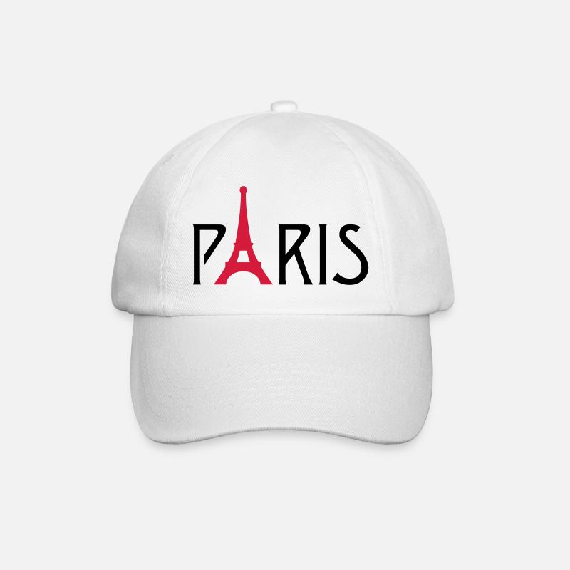 Paris Eiffelturm - Baseballkappe - Weiß/Weiß