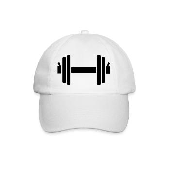 Dumbbell - Baseball Cap - white/white - Front