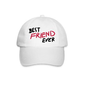 Meilleure amie jamais - Casquette classique - blanc/blanc - Devant