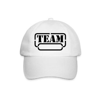 name your team - Baseball Cap - white/white - Front