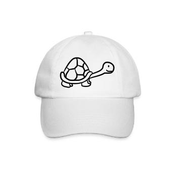 Petite tortue mignon sucré - Casquette classique - blanc/blanc - Devant