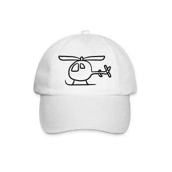 Comic Cartoon Kinder Heli Niedlich - Baseballkappe - Weiß/Weiß - Vorne