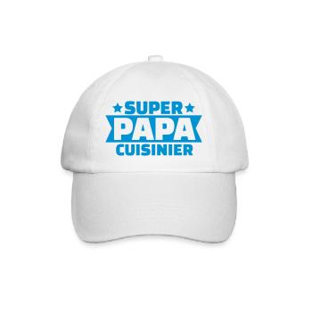 Super papa cuisinier - Casquette classique - blanc/blanc - Devant