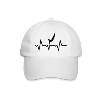 Gymnast ECG Heartbeat, Gymnastics Pulse - Casquette classique - blanc/blanc - Devant
